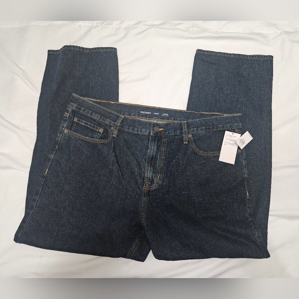 NWT! Mens Old Navy Loose Built In Tough Jeans! - Picture 2 of 5